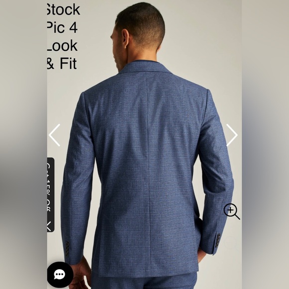 BONOBOS Size 44R Finest Italian Wool Suit Jacket Athletic Fit MARZOTTO MiniPlaid - Picture 10 of 16